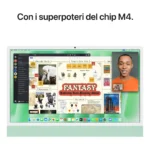 Apple iMac 24"Retina Display 4,5K, Chip M4 con CPU 10-core, GPU 10-core, 16GB, 256GB SSD, Verde - immagine 3