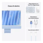 Apple iMac 24"Retina Display 4,5K, Chip M4 con CPU 10-core, GPU 10-core, 16GB, 256GB SSD, Blu - immagine 5