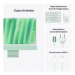 Apple iMac 24"Retina Display 4,5K, Chip M4 con CPU 10-core, GPU 10-core, 16GB, 256GB SSD, Verde - immagine 5