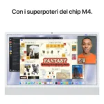 Apple iMac 24"Retina Display 4,5K, Chip M4 con CPU 8-core, GPU 8-core, 16GB, 256GB SSD, Argento - immagine 2