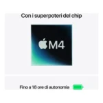Apple MacBook Air 13" M4 chip 10-core CPU 8-core GPU, 16GB, 256GB SSD - Mezzanotte - immagine 3