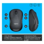 Logitech M220 SILENT Mouse Wireless, 2,4 GHz con Ricevitore USB, Tracciamento Ottico 1000 DPI, Durata Batteria di 18 Mesi, Ambidestro, Compatibile con PC, Mac, Laptop - immagine 6