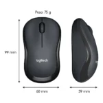 Logitech M220 SILENT Mouse Wireless, 2,4 GHz con Ricevitore USB, Tracciamento Ottico 1000 DPI, Durata Batteria di 18 Mesi, Ambidestro, Compatibile con PC, Mac, Laptop - immagine 8