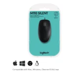 Logitech M110 Silent mouse Ufficio Ambidestro USB tipo A Ottico 1000 DPI - immagine 7