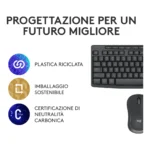 Logitech MK370 Combo for Business, Tastiera e Mouse Wireless Full-Size, ricevitore USB Logi Bolt Sicuro, Bluetooth, Certificazione Globale Windows/Mac/Chrome, Linux - Grafite - immagine 11