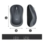 Logitech M185 mouse wireless (nero) - immagine 9