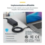 StarTech.com Caricatore USB-C 140W con cavo USB-C integrato da 1,2m, Alimentatore GaN per MacBook M3/M4/M5 Pro/Max, Dell Pro/Plus/Premium - immagine 4
