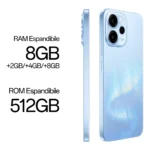 OPPO Reno15 FS 5G AI Smartphone, Tripla fotocamera 50+8+2MP, Selfie 50MP, Display 6.57" 120HZ AMOLED FHD+, 6500mAh, RAM 8GB(Esp2GB/4GB/8GB)+ROM 512GB [Versione Italia], Aurora Blue - immagine 4