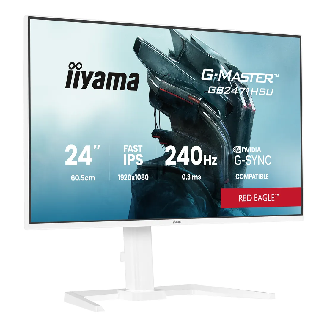 27167ea143592d47d9c403de69124f0b323dbd82.webp iiyama G-MASTER GB2471HSU-W1 Monitor PC 60,5 cm (23.8") 1920 x 1080 Pixel Full HD LED Bianco - immagine 1