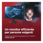 Lenovo L24-4e - Monitor 23.8" IPS Flat FHD 1920x1080 0 100Hz 4ms - 1xHDMI 1.4 + 1xVGA - Stand Tilt Cavo HDMI incluso - immagine 2