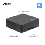 MSI Cubi NUC AI+ 3MG-002EU Copilot+ PC Intel Core Ultra 9 386H 32 GB DDR5-SDRAM 1 TB SSD Windows 11 Pro Mini PC Nero - immagine 4