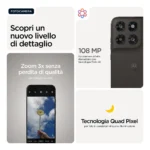 Motorola moto g77 Camera 108MP Dual SIM ibrida Android 16.0 5G USB tipo-C 8 GB 256 GB 5200 mAh Nero - immagine 2