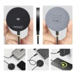 StarTech.com Caricatore Wireless Magnetico Qi2.2 Certificato 25W, Compatibile MagSafe per iPhone 17/16 Pro/Pro Max, Cavo USB-C integrato da 2 m, Nero - immagine 2