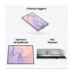 Samsung Galaxy Z Fold8 , 512GB, Lavender, Nuovo formato, Rapporto Display Esterno 10:16 | Interno 4:3, Processore Potente, 4800 mAh, RAM 12GB, Camera 50MP, Now Nudge, Assistente Foto - immagine 4