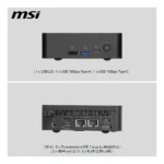 MSI Cubi NUC AI+ 3MG-002EU Copilot+ PC Intel Core Ultra 9 386H 32 GB DDR5-SDRAM 1 TB SSD Windows 11 Pro Mini PC Nero - immagine 3