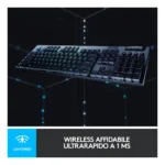 Logitech G Logitech G915 LIGHTSPEED Tastiera Gaming Meccanica Wireless, Profilo Ribassato, GL-Tactile Switches, LIGHTSYNC RGB, Design Sottile, +30 ore di Durata della Batteria, QWERTY IT Layout, Nero - immagine 3