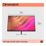 HP Monitor E32k G5 4K USB-C - immagine 4