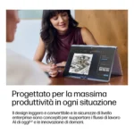 HP E4LG6AT laptop Copilot+ PC Intel Core Ultra 7 356H Ibrido (2 in 1) 35,6 cm (14") Touch screen WUXGA 32 GB LPDDR5x-SDRAM 1 TB SSD Wi-Fi 7 (802.11be) Windows 11 Pro Argento - immagine 5