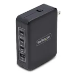 StarTech.com Caricatore USB-C da parete da 140W, 3x USB-C/1x USB-A, adattatore di alimentazione internazionale PD 3.1 GaN per MacBook/Dell XPS/Inspiron