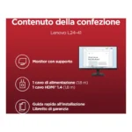 Lenovo L24-4e - Monitor 23.8" IPS Flat FHD 1920x1080 0 100Hz 4ms - 1xHDMI 1.4 + 1xVGA - Stand Tilt Cavo HDMI incluso - immagine 10