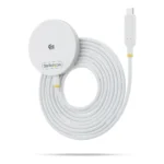StarTech.com Caricatore Wireless Magnetico Qi2.2 Certificato 25W, Compatibile MagSafe per iPhone 17/16 Pro/Pro Max, Cavo USB-C integrato da 2 m, Bianco - immagine 7