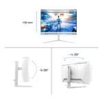 Philips Evnia 5000 32M2C5501/00 Monitor PC 80 cm (31.5") 2560 x 1440 Pixel Quad HD LCD Bianco - immagine 4