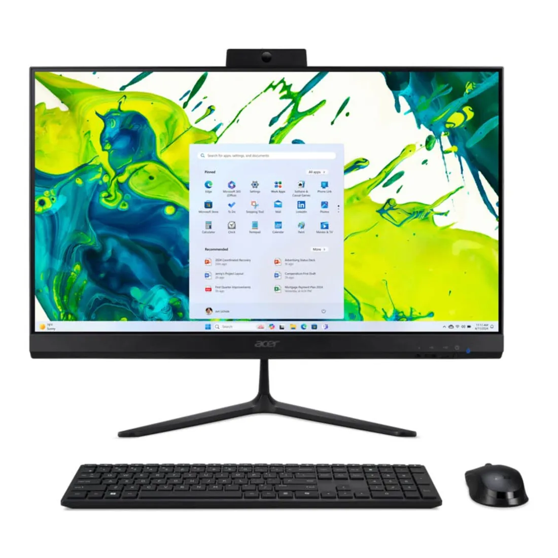 dd3ea4c46434061272d40eeb1752e20433654453.webp Acer Aspire C24-2G AMD Ryzen 5 7430U 60,5 cm (23.8") 1920 x 1080 Pixel PC All-in-one 8 GB DDR4-SDRAM 512 GB SSD Windows 11 Home Wi-Fi 6 (802.11ax) Nero - immagine 1