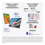 Samsung Galaxy Z Fold8 , 512GB, Lavender, Nuovo formato, Rapporto Display Esterno 10:16 | Interno 4:3, Processore Potente, 4800 mAh, RAM 12GB, Camera 50MP, Now Nudge, Assistente Foto - immagine 3
