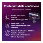 Lenovo Yoga Pro 27UD-10 - Monitor 26.5" QD-OLED Flat UHD / 4K 3840x2160 0 120Hz 0.03ms - Webcam AMD FreeSync Premium Pro + NVIDIA G-Sync + VESA MediaSync 1xHDMI 2.1 + 2xDP 1.4 + 1xUSB-C - Stand Height + Tilt Cavo USB A/B incluso - immagine 2