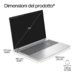 HP DQ6N4AT laptop Intel Core 7 350 Computer portatile 40,6 cm (16") WUXGA 16 GB LPDDR5x-SDRAM 512 GB SSD Wi-Fi 7 (802.11be) Windows 11 Pro AI PC Argento - immagine 10