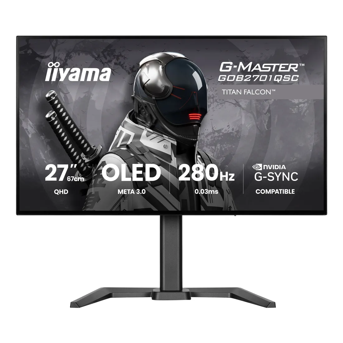 0a7e128c455f0a2b47e8b4ca92435c049f186ef5.webp iiyama G-MASTER GOB2701QSC-B1 Monitor PC 68,6 cm (27") 2560 x 1440 Pixel 2K Ultra HD OLED Nero - immagine 1
