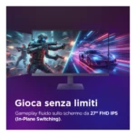 Lenovo LOQ 27-10 - Monitor Gaming 27" IPS Flat FHD 1920x1080 0 200Hz 0.5ms - AMD FreeSync Premium + VESA AdaptiveSync 2xHDMI 2.1 + 1xDP 1.4 - Stand Tilt Cavo DP incluso - immagine 2