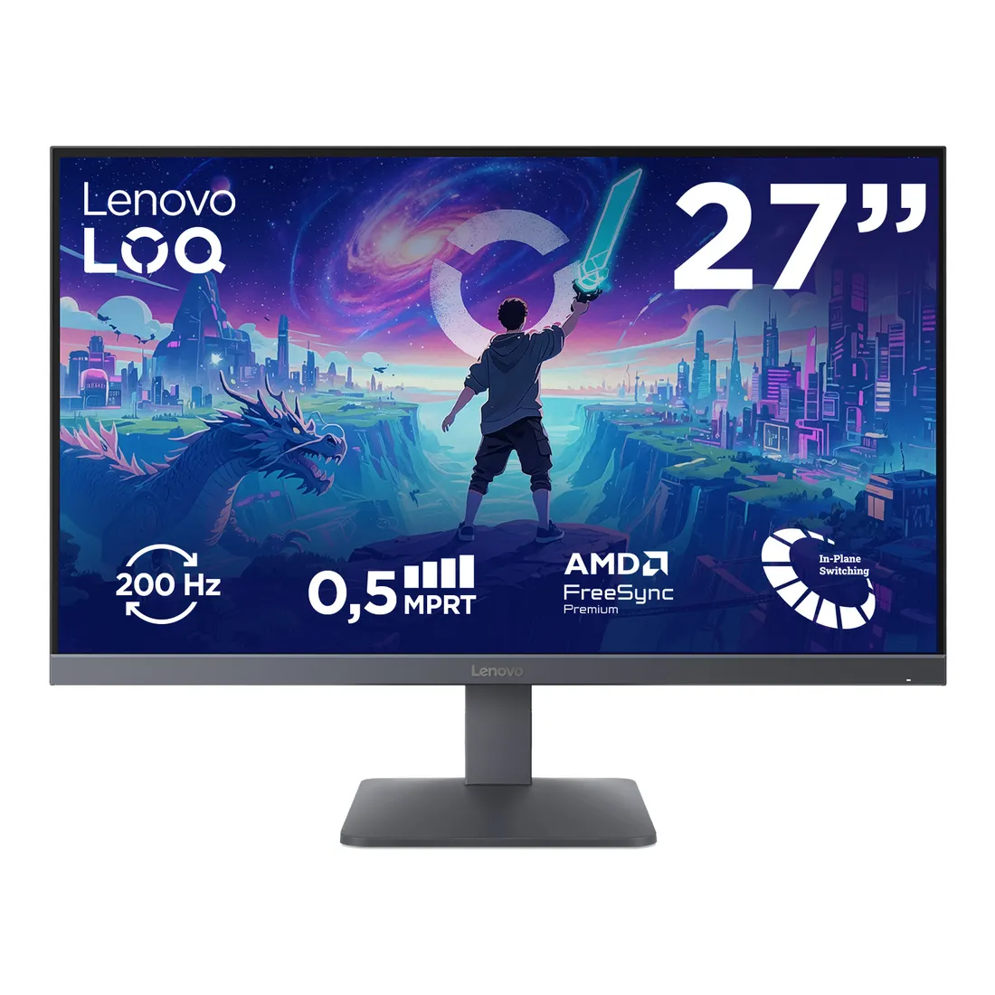 0e40a3073ea5ab71adca60c243c67d2e320349fc.webp Lenovo LOQ 27-10 - Monitor Gaming 27" IPS Flat FHD 1920x1080 0 200Hz 0.5ms - AMD FreeSync Premium + VESA AdaptiveSync 2xHDMI 2.1 + 1xDP 1.4 - Stand Tilt Cavo DP incluso - immagine 1