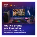 Lenovo Legion Pro 27Q-10 - Monitor Gaming 26.5" QD-OLED Flat QHD 2560x1440 0 280Hz 0.03ms - AMD FreeSync Premium Pro + VESA AdaptiveSync 2xHDMI 2.1 + 1xDP 1.4 - Stand Height + Tilt + Swivel + Pivot Cavo HDMI + DP + USB A/B incluso - immagine 3