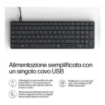 HP EliteBoard G1a Next Gen AI Copilot+ PC AMD Ryzen AI 5 PRO PRO 340 16 GB DDR5-SDRAM 512 GB SSD Windows 11 Pro AI PC Nero - immagine 3
