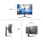 Philips Evnia 5000 32M2C5500W/00 Monitor PC 80 cm (31.5") 2560 x 1440 Pixel Quad HD LCD Nero - immagine 4