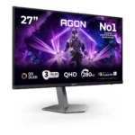 AOC AGON PRO AG276QZD2 Monitor PC 67,3 cm (26.5") 2560 x 1440 Pixel Quad HD QD-OLED Nero, Grigio - immagine 2