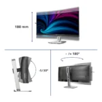 Philips Serie 5000 34B2U5900C/00 Monitor PC 86,4 cm (34") 5120 x 2160 Pixel WUHD LCD Grigio - immagine 3