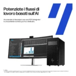 HP Z2 Tower G1i Wolf Pro Security Edition Intel Core Ultra 9 285K 32 GB DDR5-SDRAM 1 TB SSD NVIDIA RTX Pro 2000 Blackwell Windows 11 Pro Stazione di lavoro AI Workstation, AI PC Nero - immagine 4
