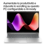 HP DQ6M7AT laptop Intel Core 7 350 Computer portatile 40,6 cm (16") WUXGA 32 GB LPDDR5x-SDRAM 512 GB SSD Wi-Fi 7 (802.11be) Windows 11 Pro AI PC Argento - immagine 15