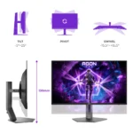 AOC AGON PRO AG326UZD2 Monitor PC 80 cm (31.5") 3840 x 2160 Pixel 4K Ultra HD OLED Nero - immagine 3
