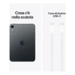 Apple iPad mini Wi-Fi + Cellular 256GB Vetro standard - Mezzanotte (A20 Pro) - immagine 9
