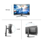 Philips 27M2C5500W/00 Monitor PC 68,6 cm (27") 2560 x 1440 Pixel Quad HD LCD Grigio - immagine 4