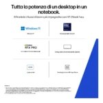 HP ZBook Fury G1i 16 Wolf Pro Security Edition Intel Core Ultra 7 255HX Workstation mobile 40,6 cm (16") WUXGA 32 GB DDR5-SDRAM 1 TB SSD NVIDIA RTX PRO 1000 Blackwell Wi-Fi 7 (802.11be) Windows 11 Pro AI Workstation, AI PC Argento - immagine 8