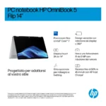 HP OmniBook 5 Flip 2-in-1 Laptop 14-fp0005nlx Intel Core 5 120U 35,6 cm (14") Touch screen 2K 8 GB LPDDR5-SDRAM 512 GB SSD Wi-Fi 6 (802.11ax) Windows 11 Home Argento - immagine 4
