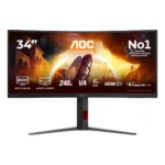 AOC G4 CU34G4Z Monitor PC 86,4 cm (34") 3440 x 1440 Pixel Wide Quad HD LED Nero, Rosso