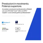 HP DK1M0ET laptop Copilot+ PC Intel Core Ultra 7 35,6 cm (14") WUXGA 24 GB DDR5-SDRAM 512 GB SSD Wi-Fi 7 (802.11be) Windows 11 Pro AI Workstation, AI PC Argento - immagine 7