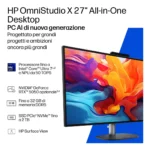 HP E4ET3EA All-in-One PC Copilot+ PC Intel Core Ultra 7 356H 68,6 cm (27") 2560 x 1440 Pixel PC All-in-one 16 GB DDR5-SDRAM 1 TB SSD Windows 11 Home Wi-Fi 7 (802.11be) Nero, Grigio - immagine 2