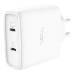 Trust Maxo Caricabatteria a 2 porte USB-C GaN da 65 W - Bianco EU