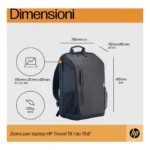 HP Zaino per laptop da 15,6" Travel 18 litri Iron Grey - immagine 4